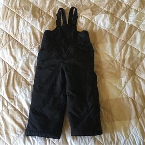 Faded Glory Black Snow Bibs Size XS 4/5